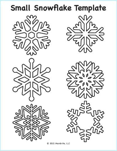 small snowflake template