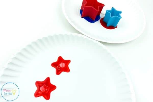 4th of July Patriotic Star Painting Stamp Cookie Cutters on Plate