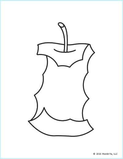 Apple Core Template Printable