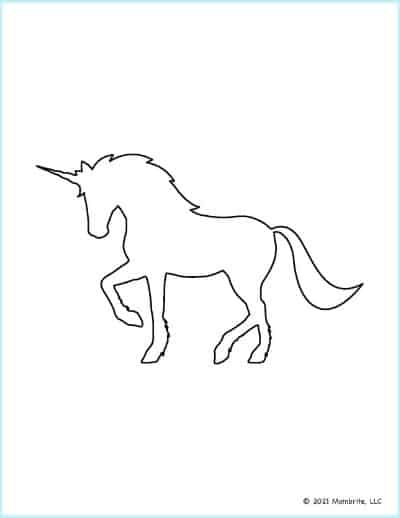 Bowing Unicorn Template