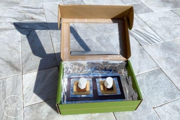 DIY Solar Oven Put S'mores in Box