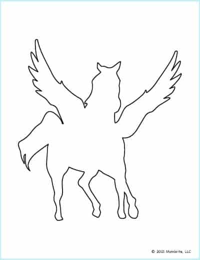 Front-Facing Unicorn Stencil Printable