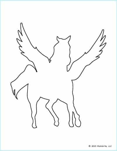 Front-Facing Unicorn Stencil Printable