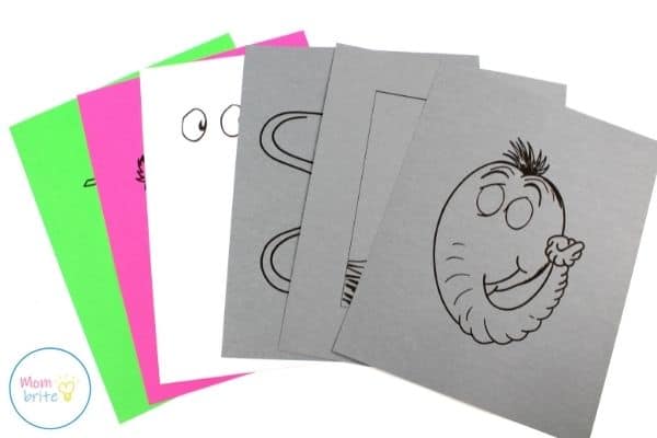 Horton Paper Bag Puppet Template Patterns