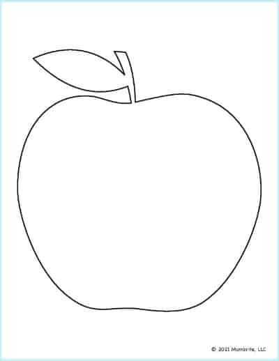 Free Printable Apple Templates And Outlines Mombrite