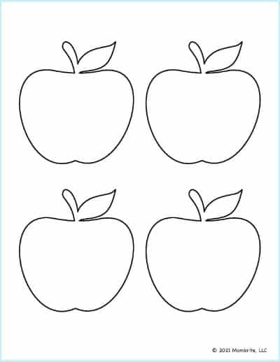 Free Printable Apple Templates and Outlines | Mombrite