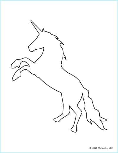 Rearing Unicorn Template