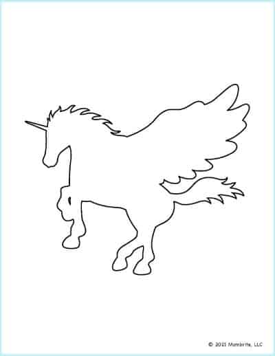 Standing Unicorn Cutout