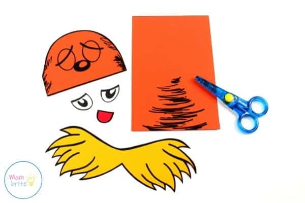 The Lorax Paper Bag Puppet Cut Out Template Patterns