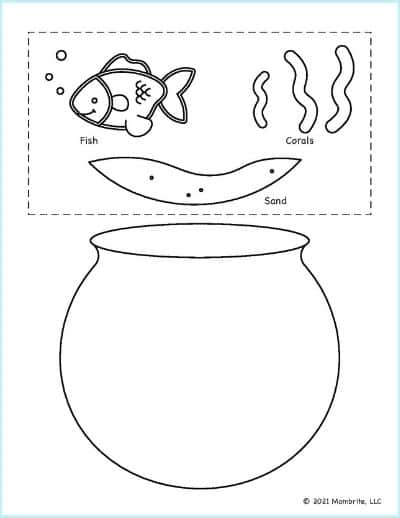 cut and glue fish bowl worksheet