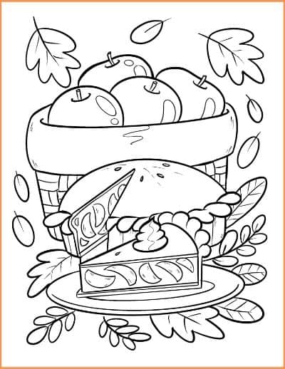 Apple Pie Coloring Page