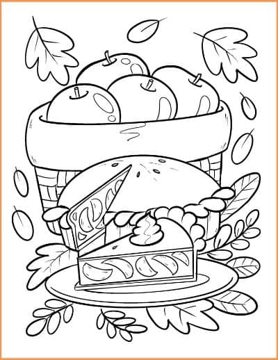 Free Printable Fall Coloring Pages for Kids Apple Pie Coloring Page