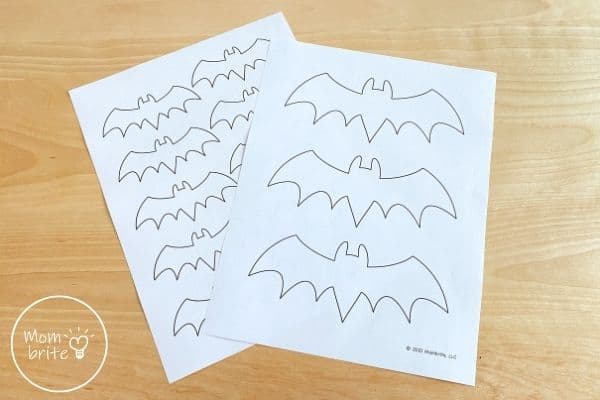 Bat Template Printed