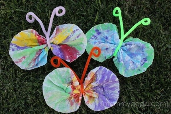 Easy Coffee Filter Butterfly Craft