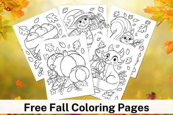 FREE Fall Mini Books and 12 Coloring Pages