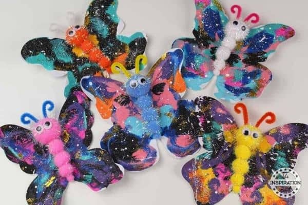 15+ Adorable Butterfly Crafts for Kids Galaxy Blot Butterfly Craft