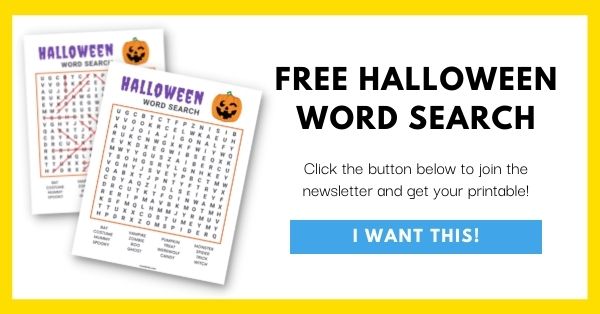 Halloween Word Search Email List Opt-In