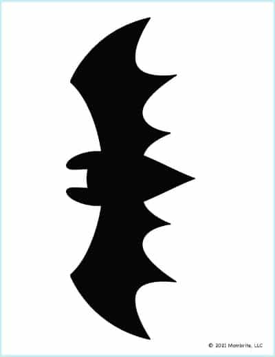 Large Black Bat Outline