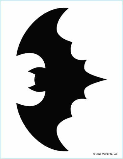 Large Black Bat Stencil