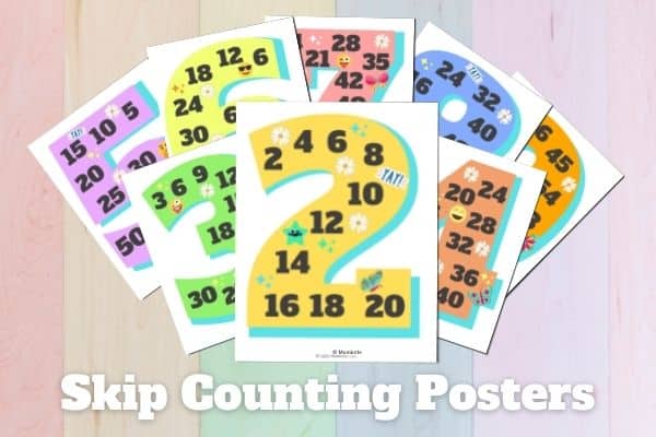 Printable Skip Counting Posters Mockup