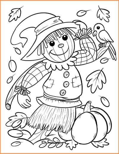 Scarecrow Coloring Page