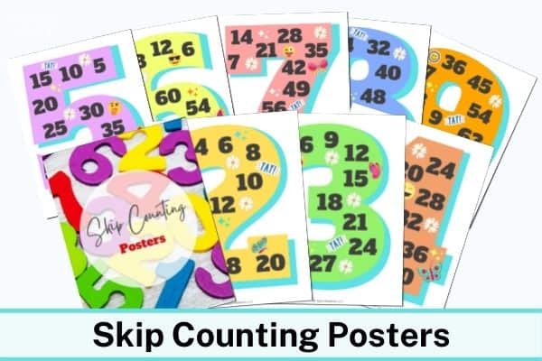 Skip Counting Posters Mockup