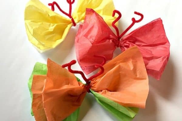 15+ Adorable Butterfly Crafts for Kids Tissue Paper Butterflies