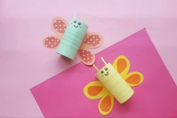 15+ Adorable Butterfly Crafts for Kids Toilet Paper Roll Butterfly Craft