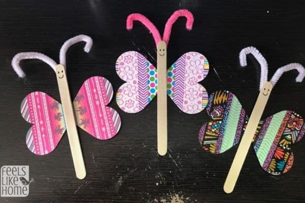 15+ Adorable Butterfly Crafts for Kids WASHI TAPE MAGNET BUTTERFLY