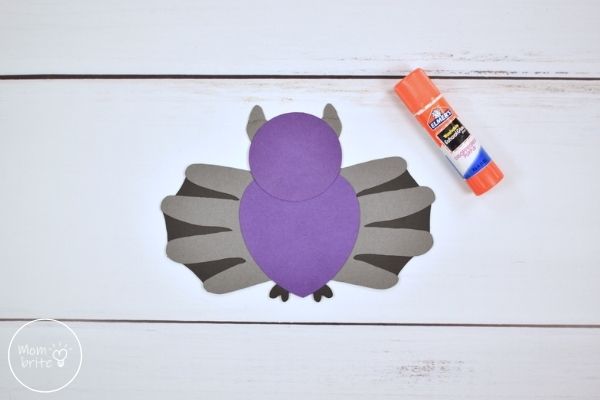 Bat Handprint Craft Glue Ears
