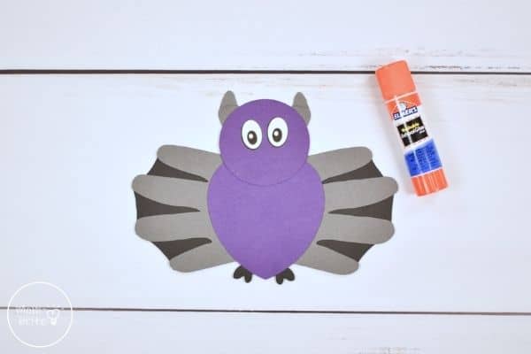 Bat Handprint Craft Glue Eyes