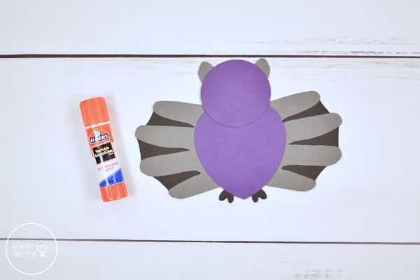 Bat Handprint Craft Glue Feet