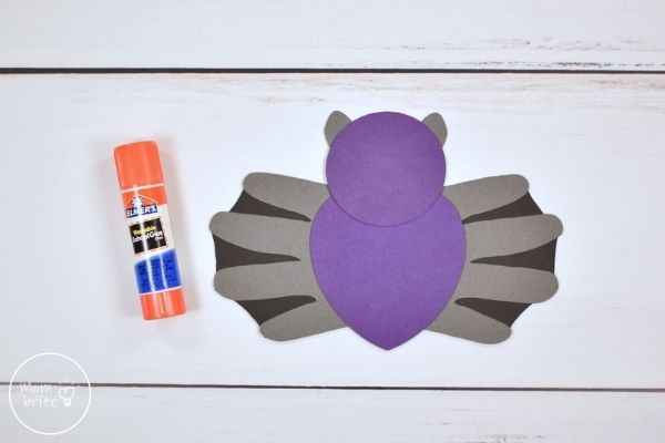 Bat Handprint Craft Glue Head and Body