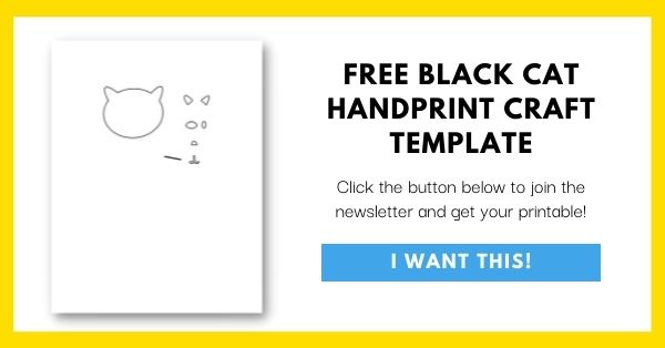 Black Cat Handprint Craft Template Email List Opt-In