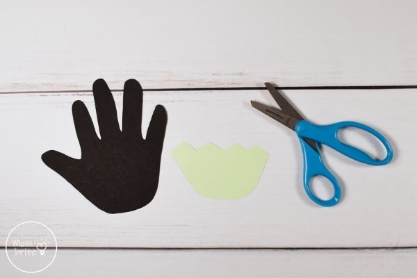 Frankenstein Handprint Craft Face Cutout