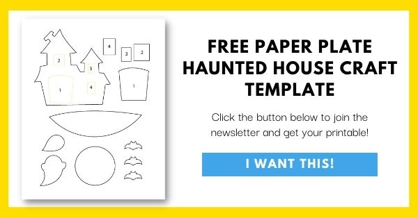 Paper Plate Haunted House Craft Template Email List Opt In
