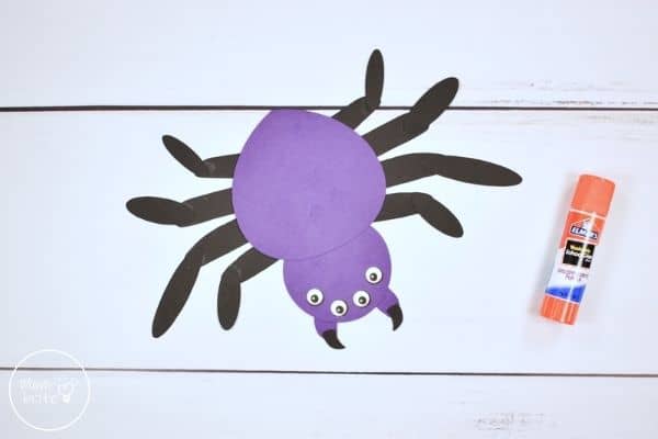 Spider Handprint Craft Glue Legs