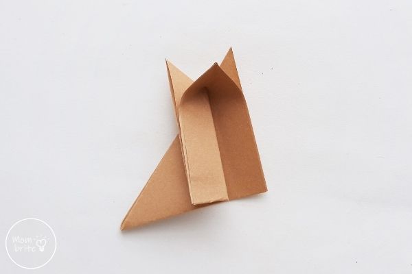 Origami Wolf Unfold Half of 1cm Fold