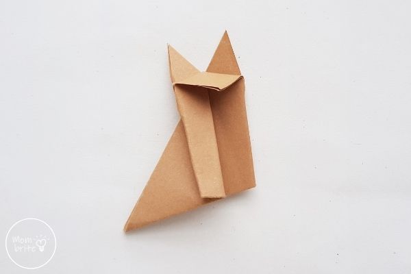 Origami Wolf Unfold Half of the 1 cm Fold and Flatten