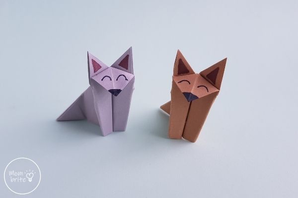 Origami Wolf and Origami Fox Crafts