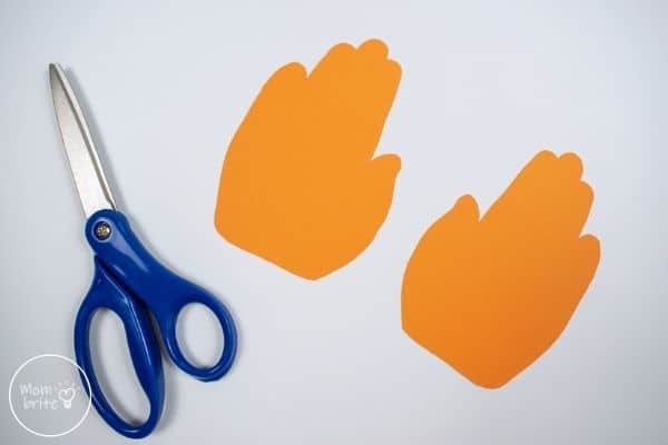 Pumpkin Handprint Craft Cut Out Hands