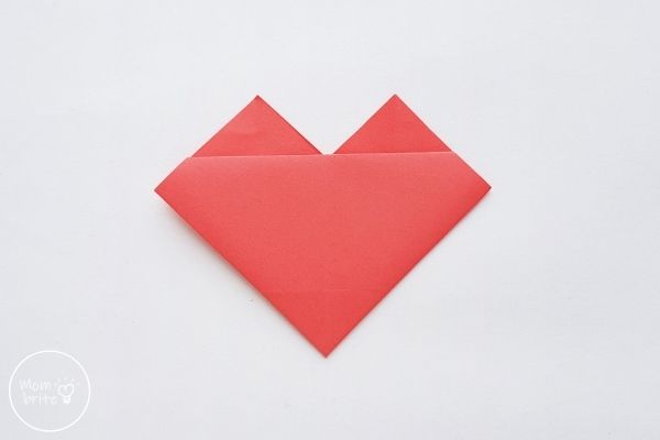 origami heart flip the paper