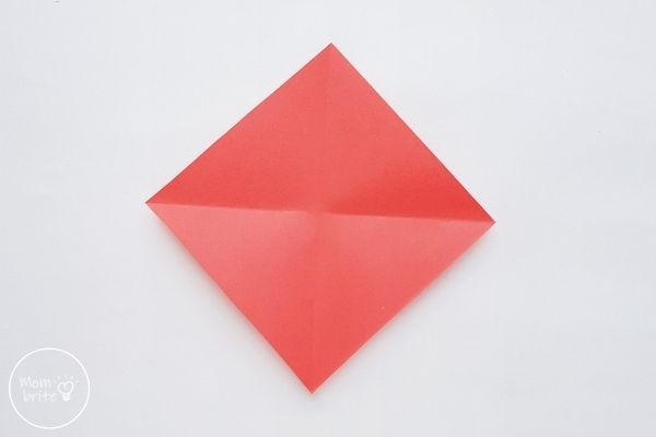 origami heart fold paper in half