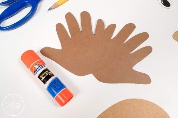 Handprint Reindeer Craft Glue Hands Together