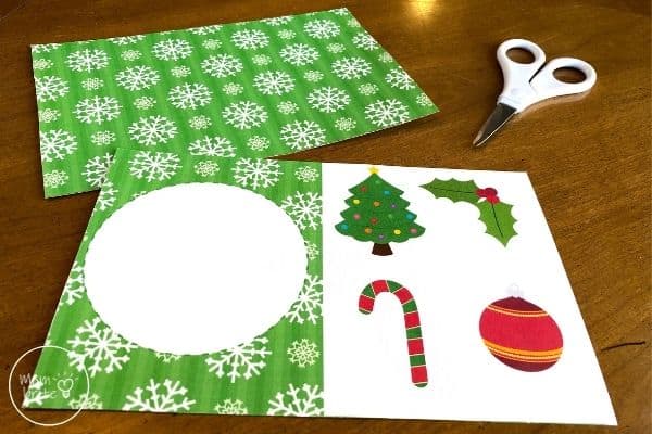 Spinning Elf Christmas Card Print Out Templates Trim Edge