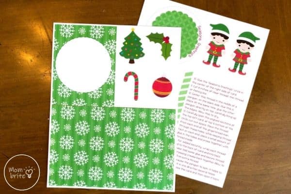 Spinning Elf Christmas Card Print Out Templates