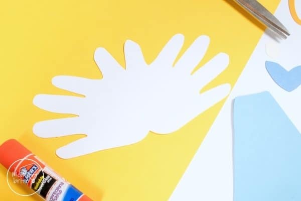 Angel Handprint Craft Glue Hands Together