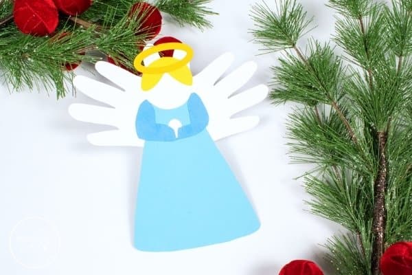 Angel Handprint Craft for Christmas