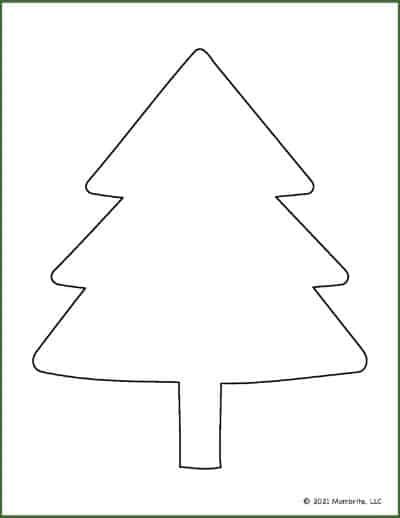 Blank Christmas Tree Template