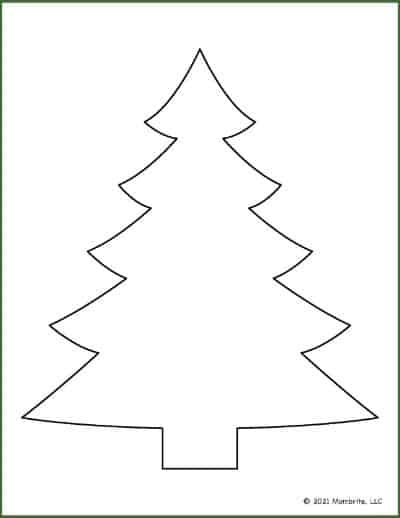 Free Printable Christmas Tree Templates Classic Christmas Tree Outline
